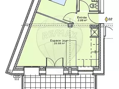Appartement, 36 m²