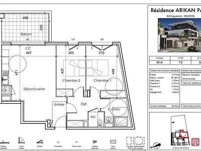 Appartement, 66 m²