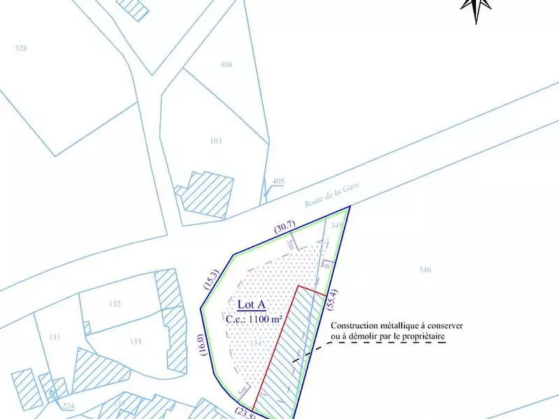 Terrain, 1 100 m²