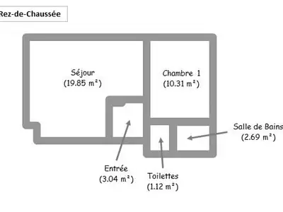 Appartement, 37 m²