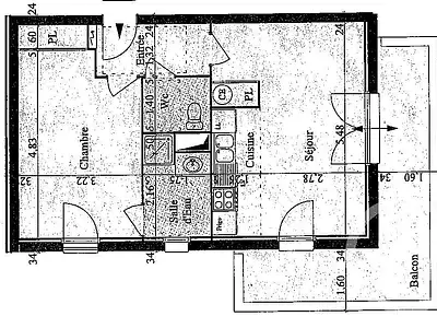 Appartement, 48 m²