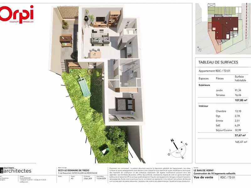 Appartement, 58 m²
