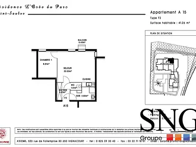 Appartement, 40,88 m²