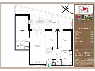 Appartement, 79,78 m²