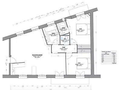 Appartement, 76,59 m²