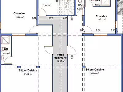 Appartement, 50,5 m²
