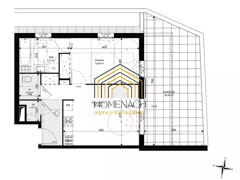 Appartement, 44,91 m²