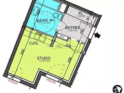 Appartement, 23 m²