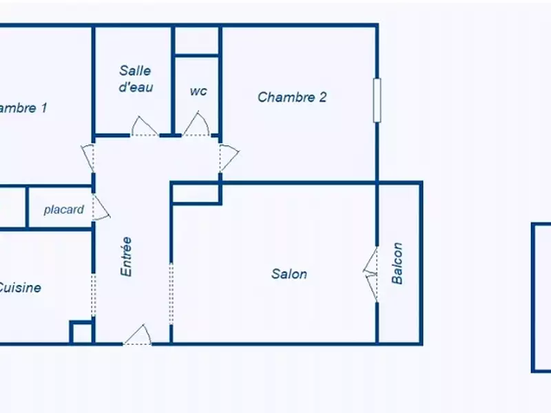 Appartement, 56 m²