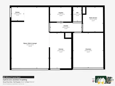 Appartement, 46,4 m²