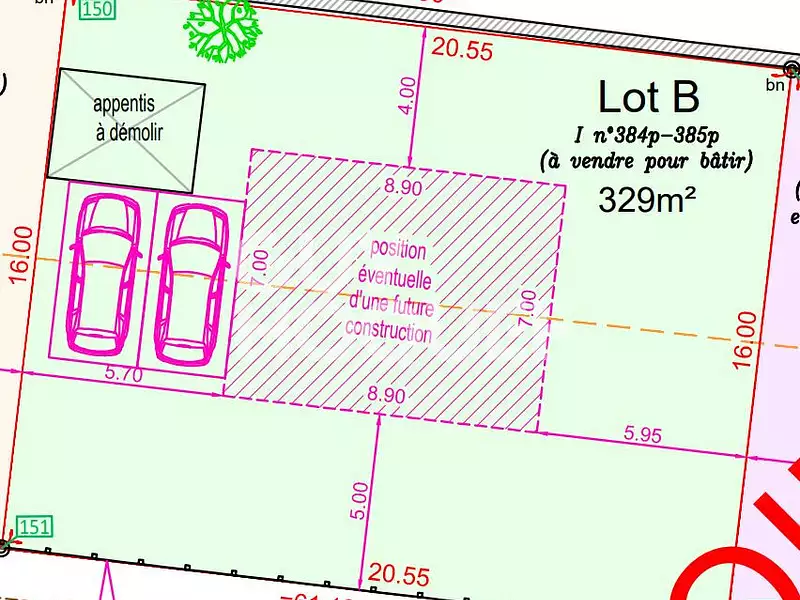 Terrain, 329 m²