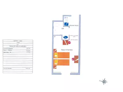 Appartement, 20,83 m²