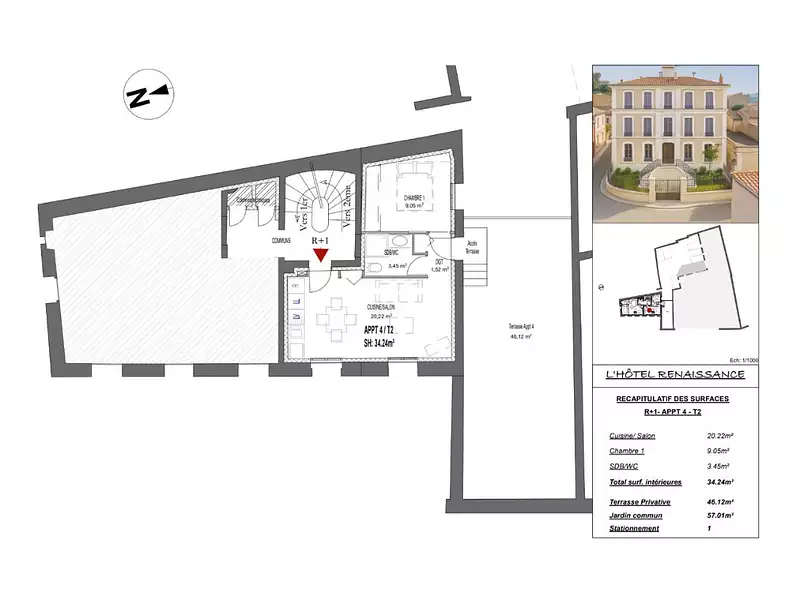 Appartement, 34 m²