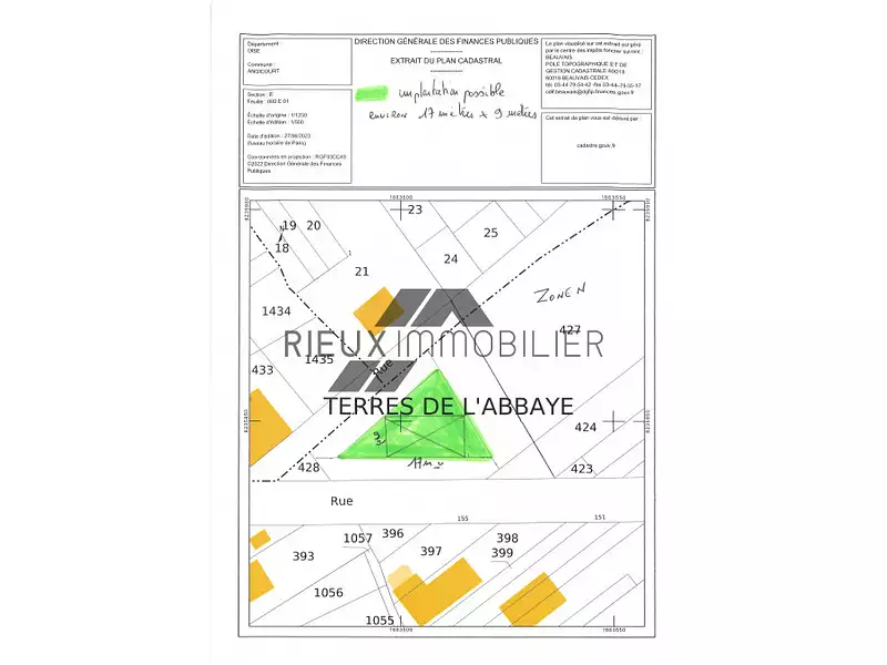 Terrain, 3 000 m²