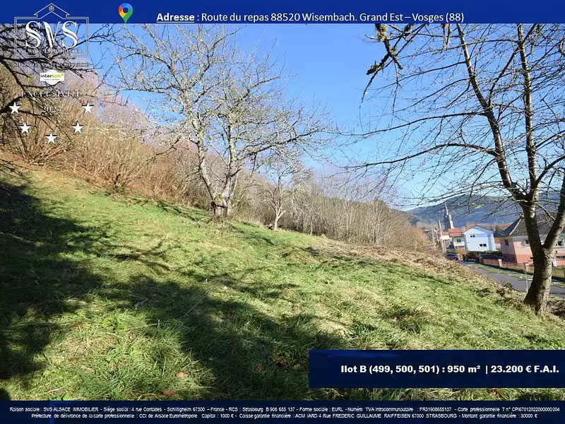 Terrain, 950 m²