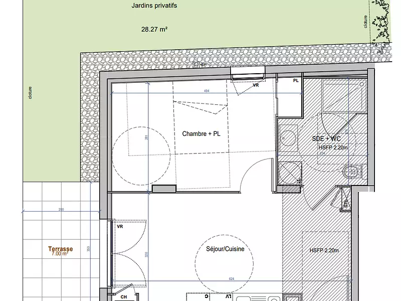 Appartement, 38 m²