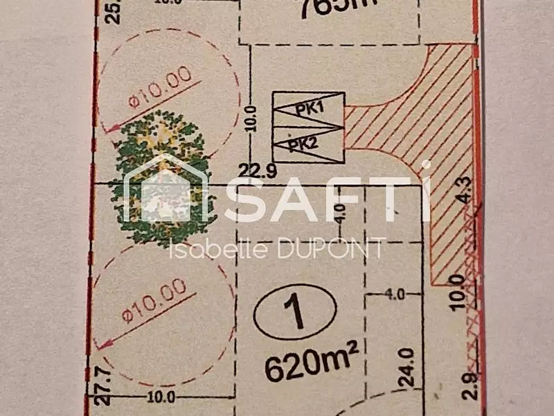Terrain, 620 m²