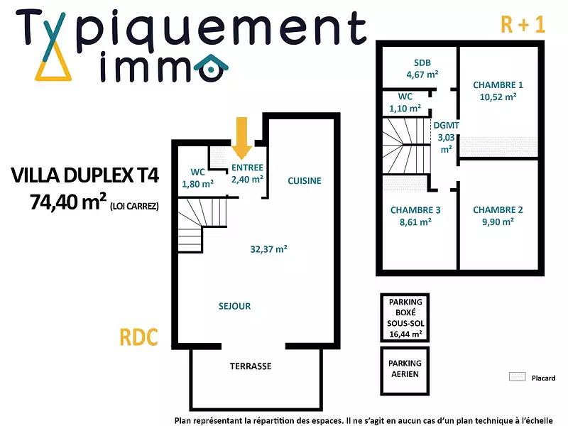 Appartement, 74,4 m²
