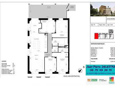 Appartement, 101 m²