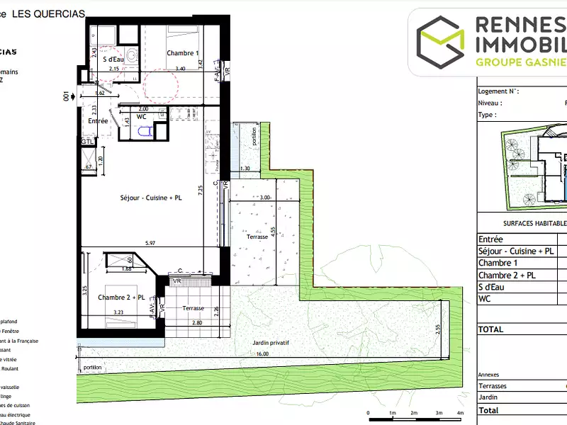 Appartement, 67,75 m²