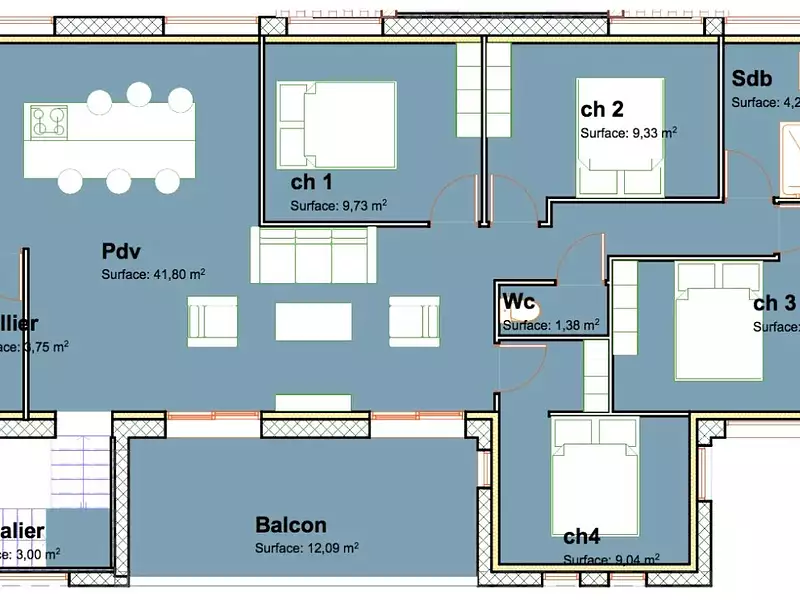 Appartement, 100,08 m²