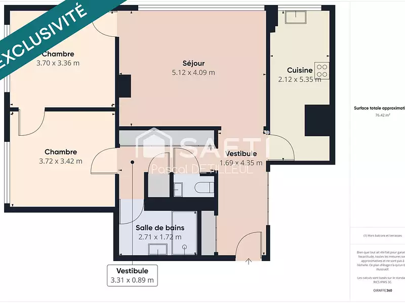 Appartement, 78 m²