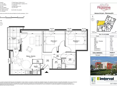 Appartement, 70,6 m²