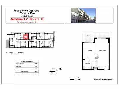 Appartement, 38 m²
