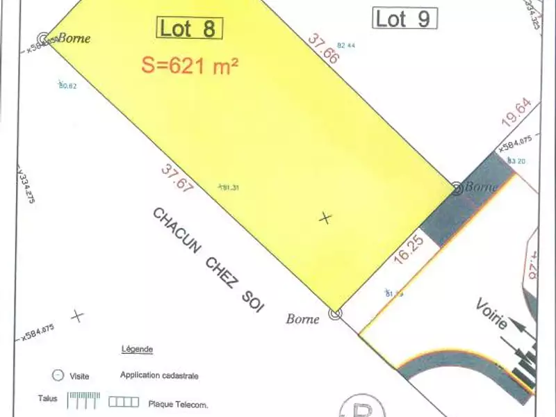 Terrain, 621 m²