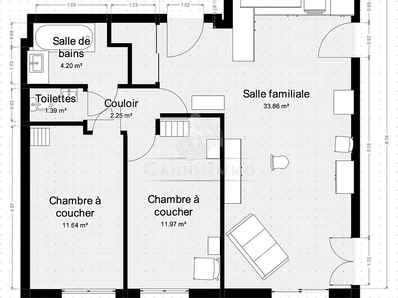 Appartement, 66,7 m²