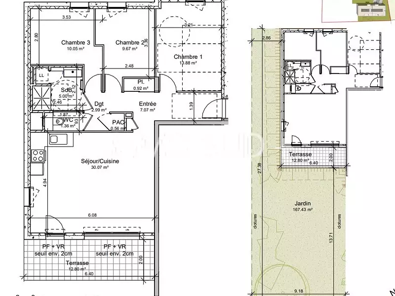 Appartement, 79,68 m²