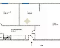 Appartement, 92,23 m²