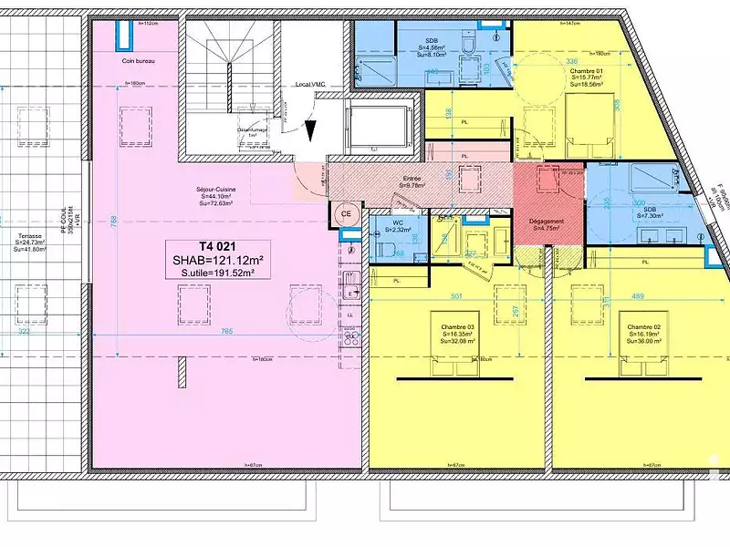 Appartement, 121 m²