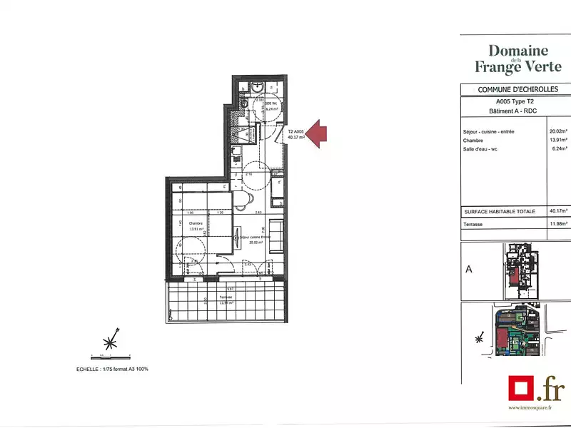 Appartement, 40,17 m²