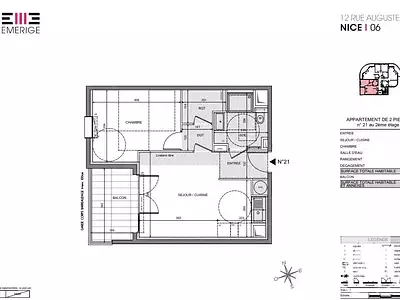 Appartement, 44,8 m²