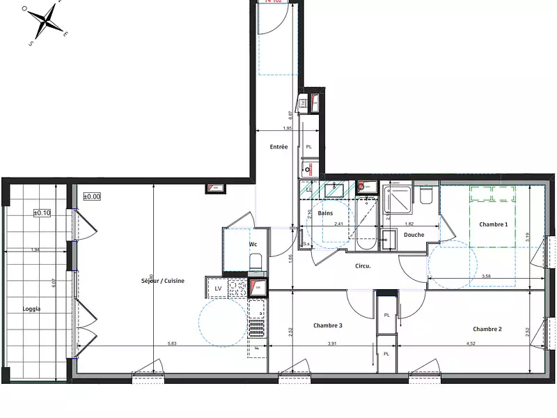 Appartement, 89 m²