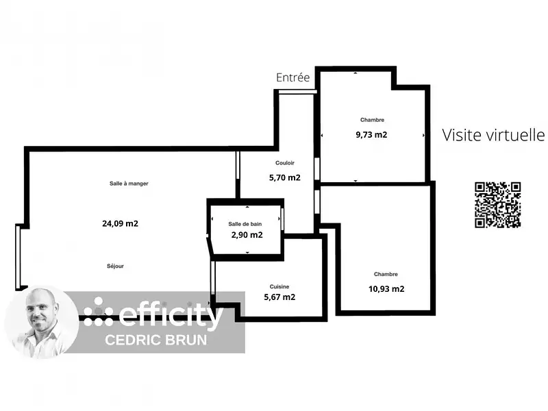 Appartement, 59 m²