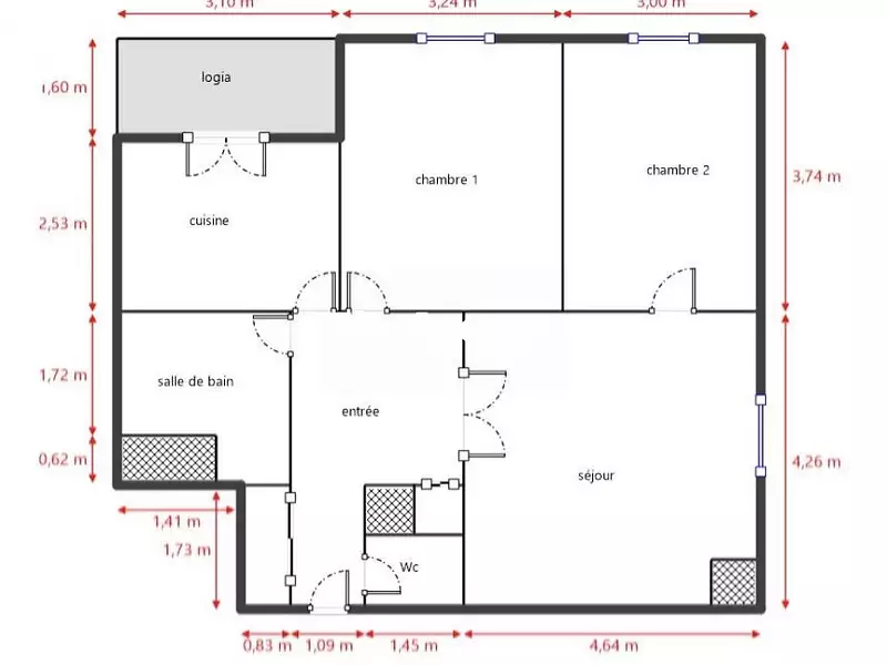 Appartement, 67,26 m²
