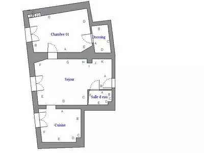 Appartement, 43,29 m²