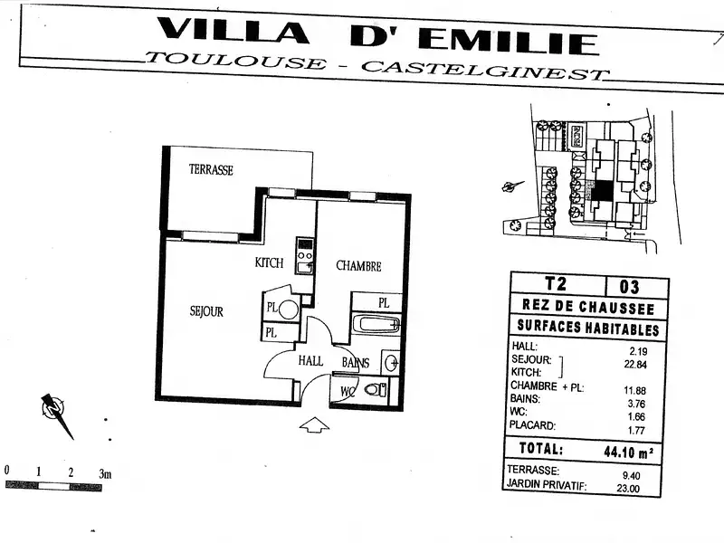 Appartement, 43,44 m²