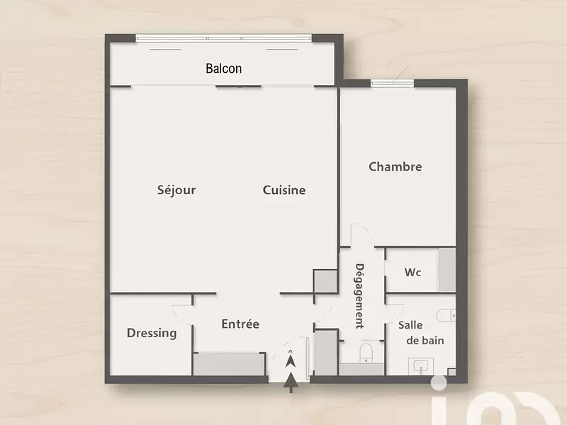 Appartement, 57 m²